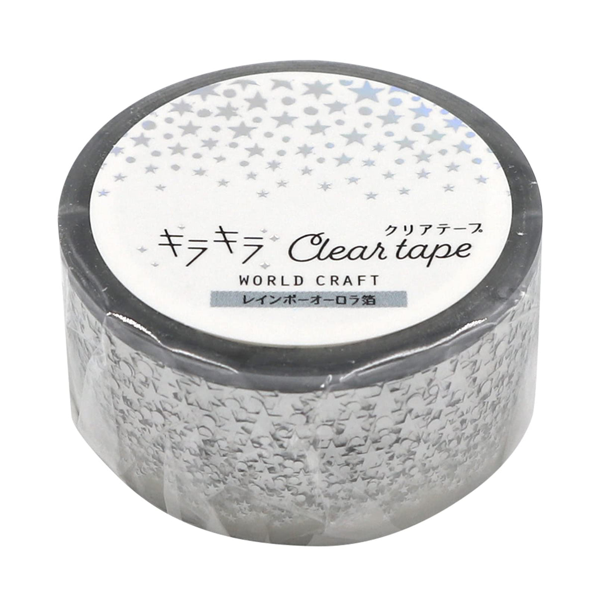 World Craft Masking Tape Glitter Clear Tape Rainbow Aurora Foil 20mm