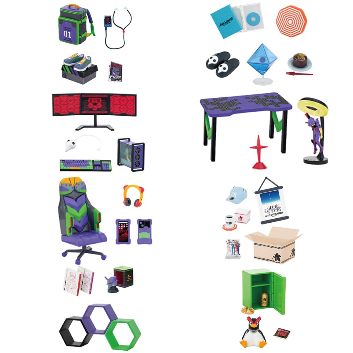 Re-Ment Evangelion Room Collectible Figure Set for Anime Fans