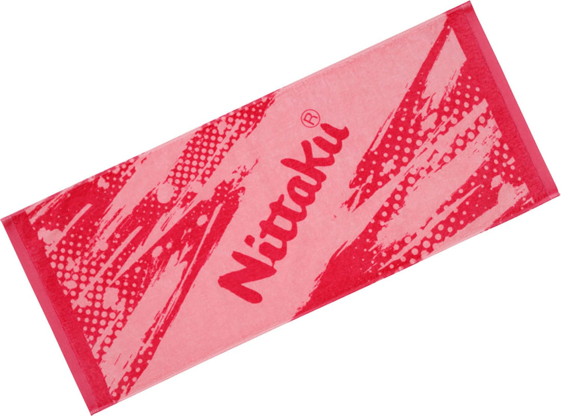 Nittaku Table Tennis Towel 100% Cotton Pink 33x80cm