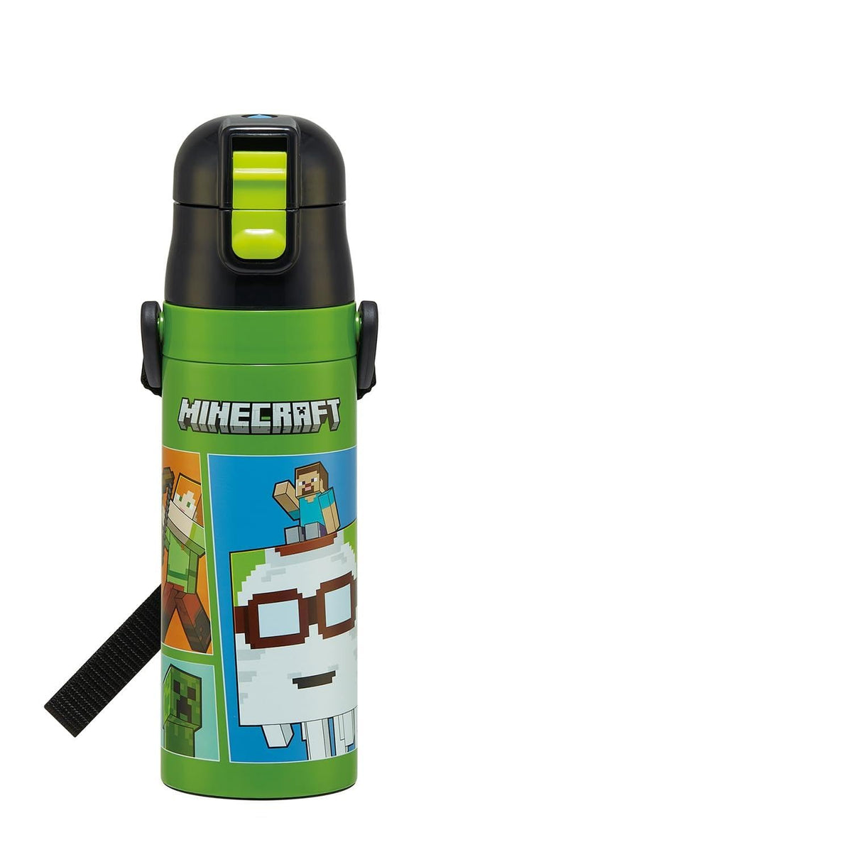 Skater Kids Water Bottle 470ml Minecraft Design Lightweight Stainless Steel