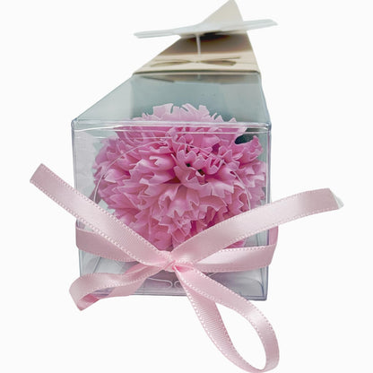 Q-FLA Soap Flower Bath Bomb Gift Set with Carnation in Pink