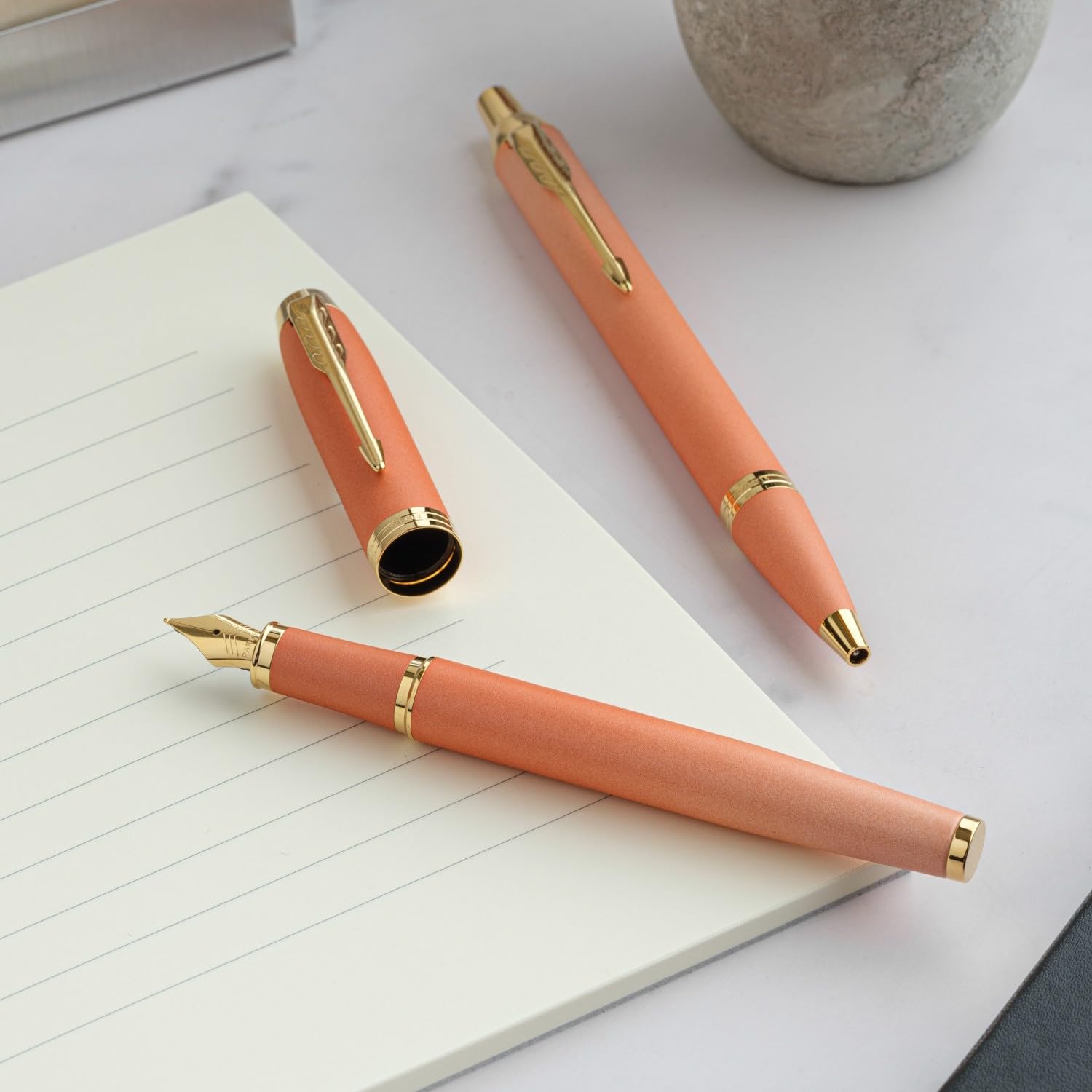 PARKER IM Fountain Pen Orange GT Fine Nib Gift Boxed