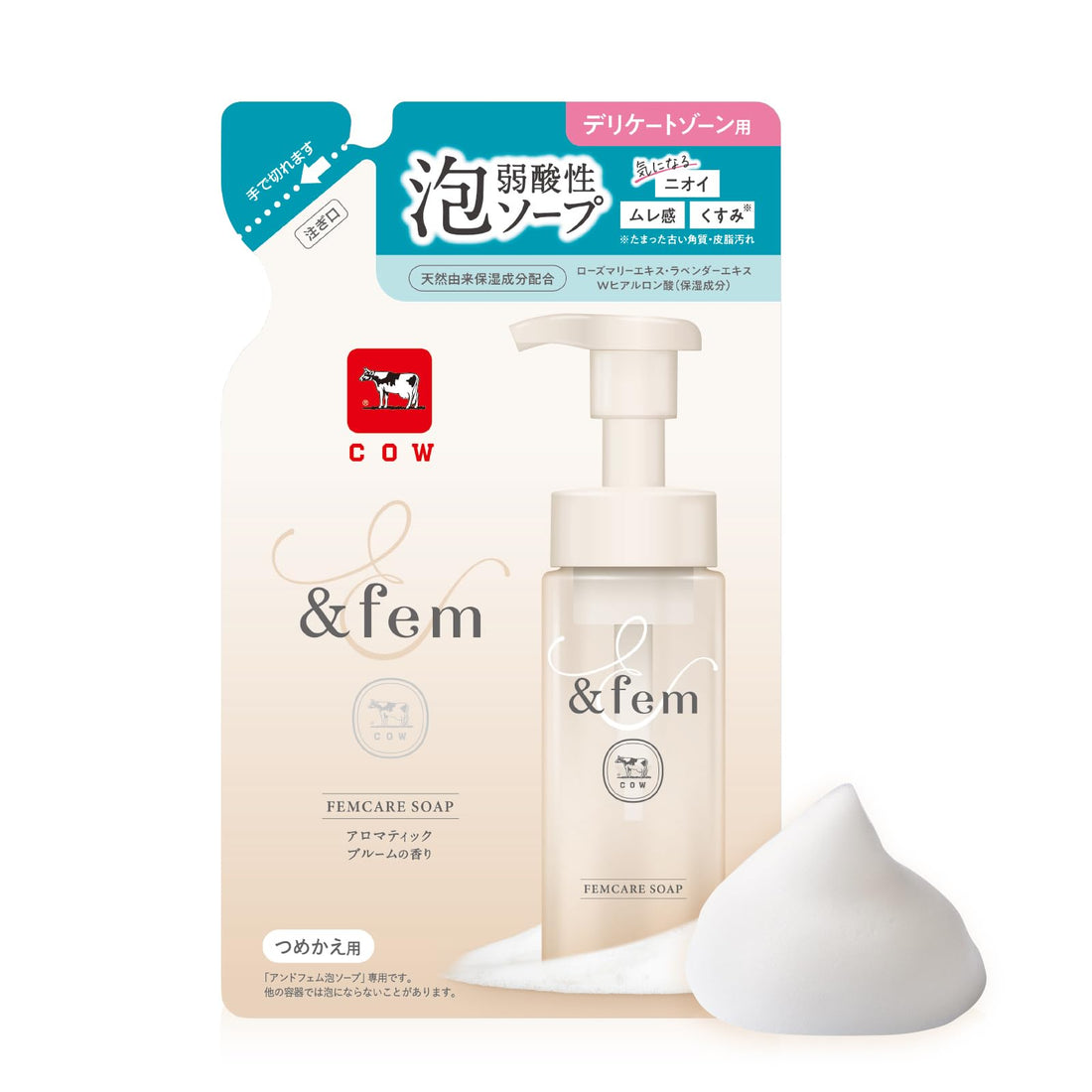 Gyuunyuusekken Fem Care Foam Soap for Delicate Areas 150ml