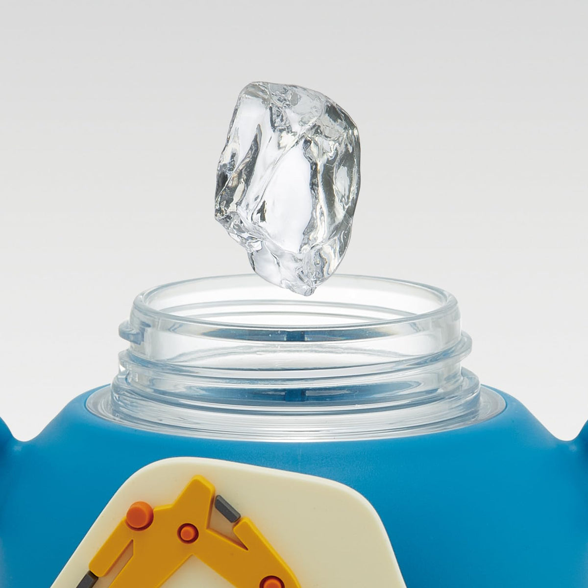Skater Water Bottle with Rubber Mascot 650ml One-Push Open Lock
