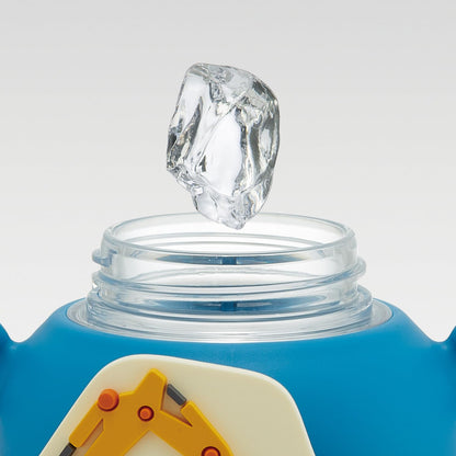 Skater Water Bottle with Rubber Mascot 650ml One-Push Open Lock