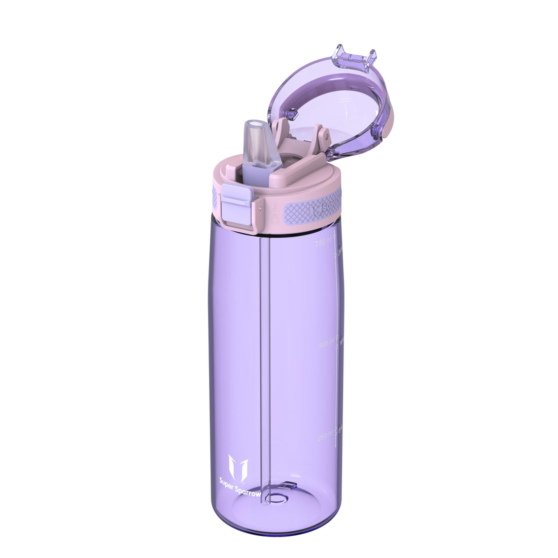 Super Sparrow Water Bottle 750ml BPA-Free with Straw