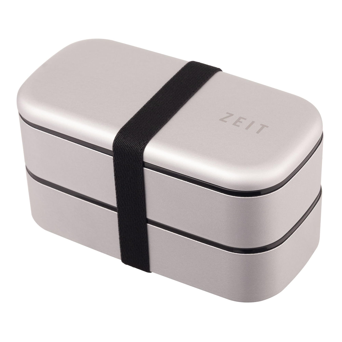 Mitani Bento Box 2-Tier Antimicrobial Lunch Box 1000ml Silver
