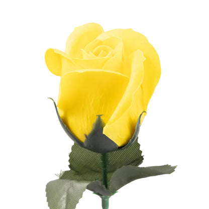 Q-FLA Bath Soak with Soap Flower Bouquet Gift Set Yellow 6 Pieces