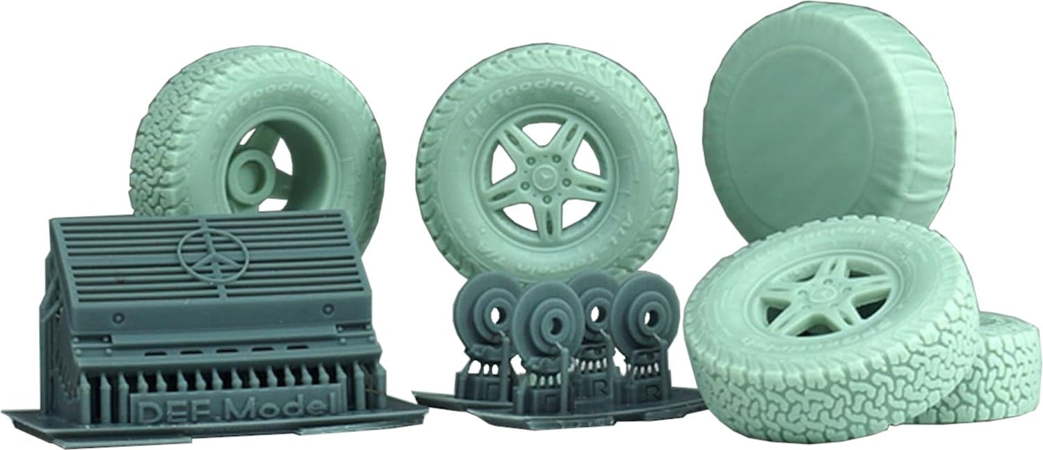 DEF.MODEL 1/35 Scale Model Parts Set with Wolf SSA Tires and Grille