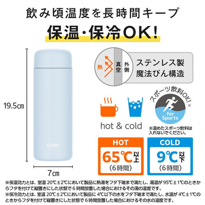THERMOS Vacuum Insulated Travel Mug 500ml Soft Blue Easy Care