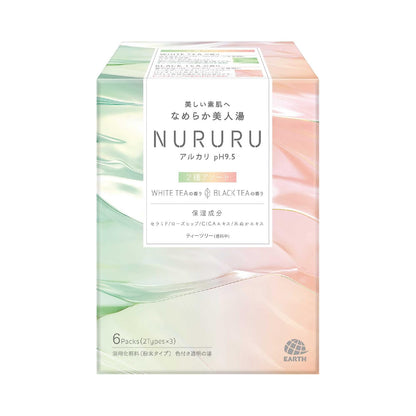 NURURU Bath Powder with White Tea and Black Tea Scent 6 Pack