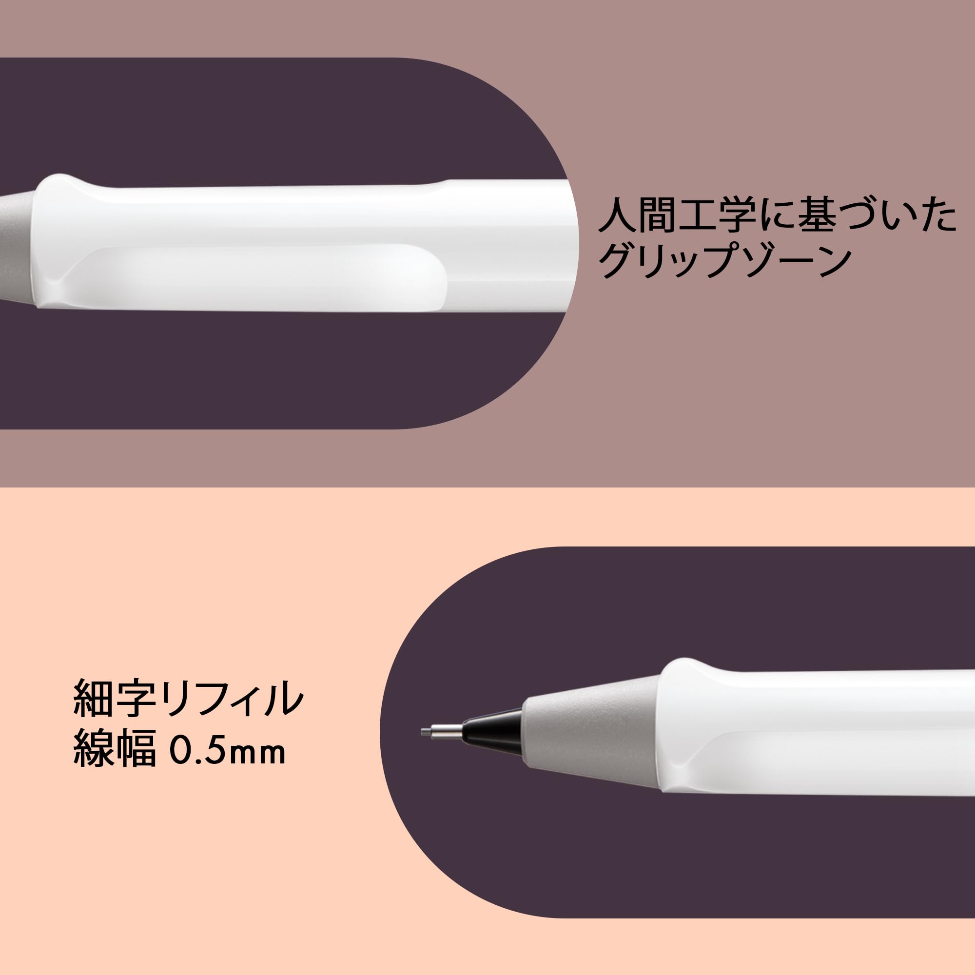 LAMY Safari White Pencil Ergonomic Grip for Comfortable Writing