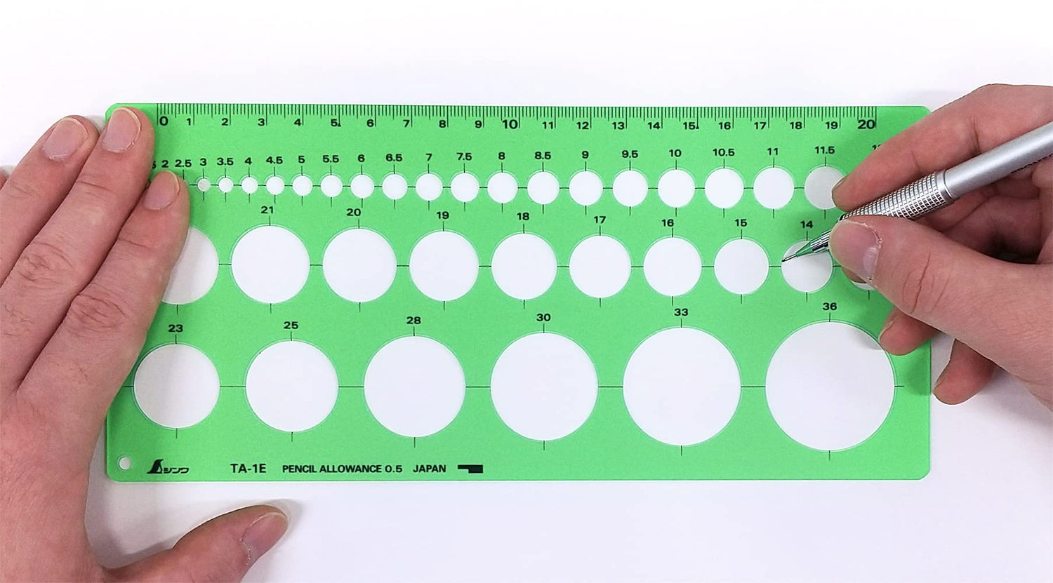 Shinwa Sokutei Template Circle Ruler Medium 66002