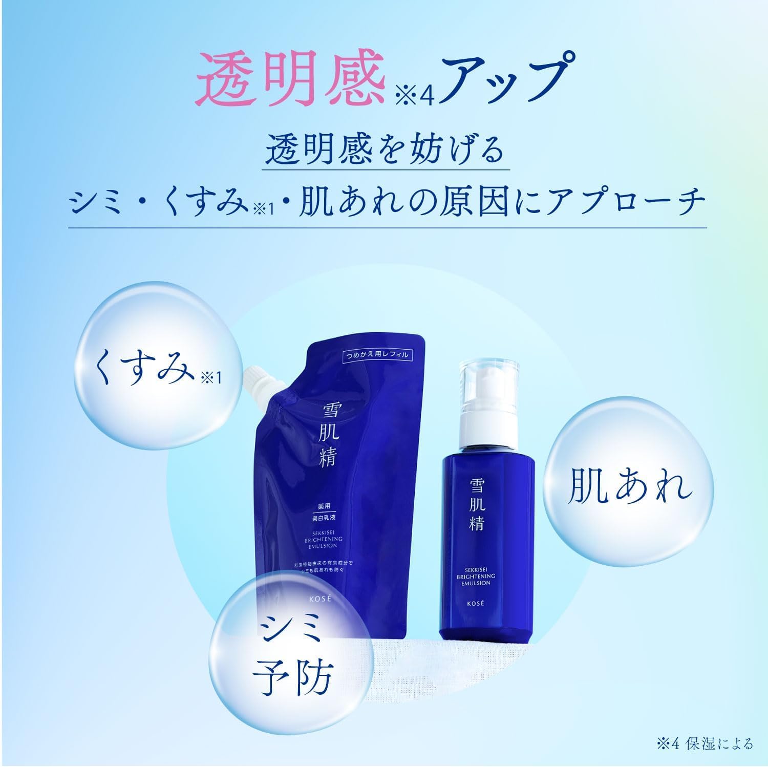 Sekkisei Brightening Emulsion 140mL with Cream 6g Japanese Skincare