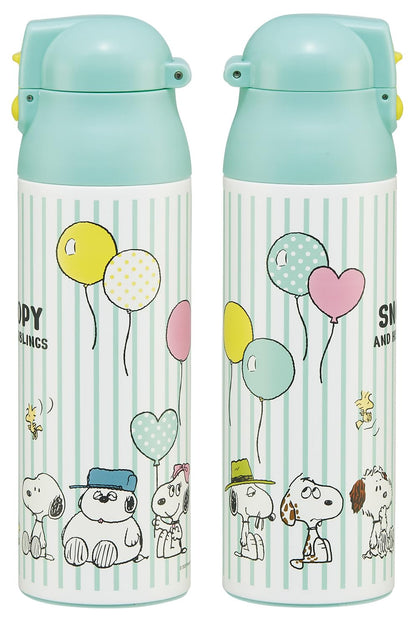 Skater Stainless Steel Water Bottle 500ml with Snoopy Design