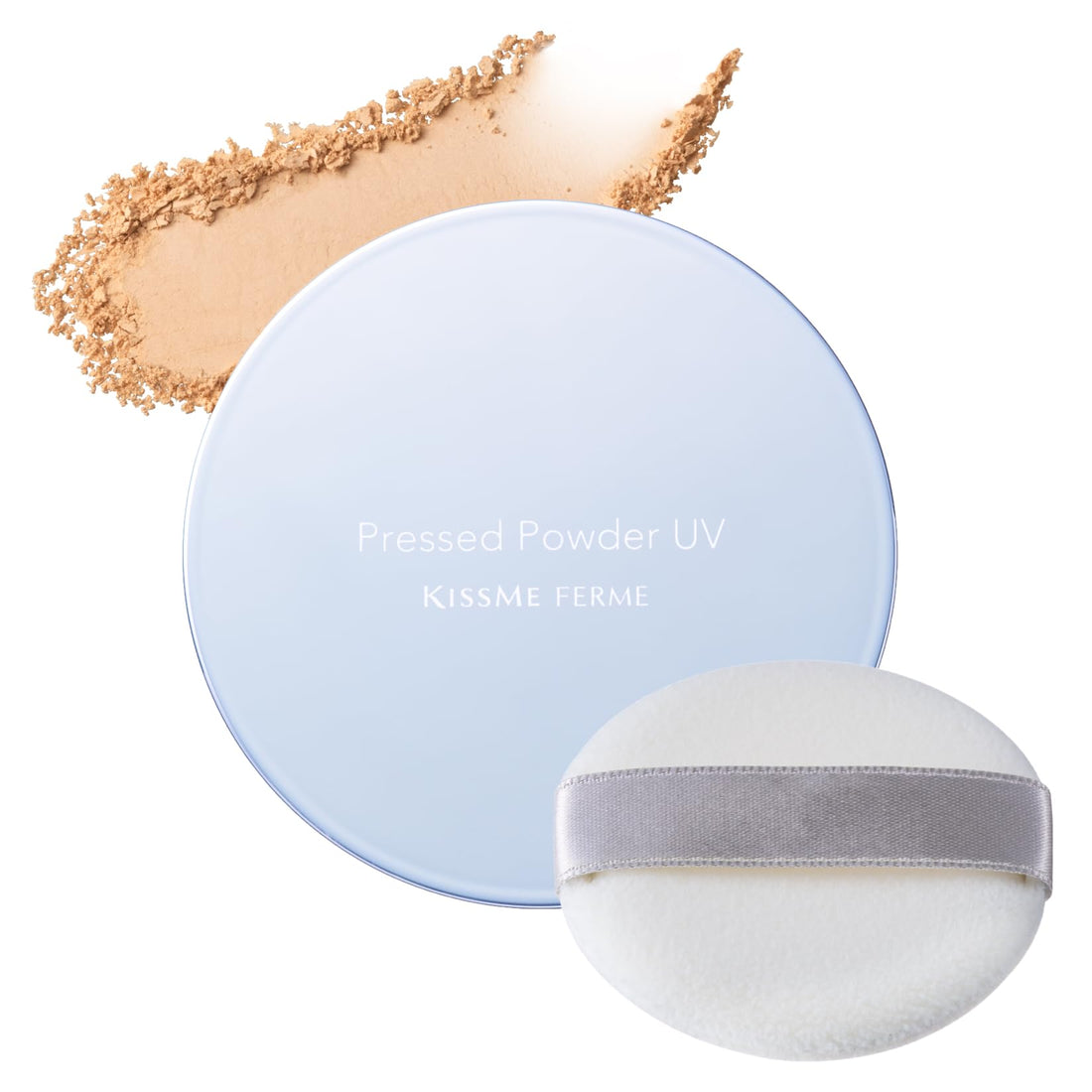 Kiss Me FERME Pressed Powder UV EX 02 Natural for Flawless Finish
