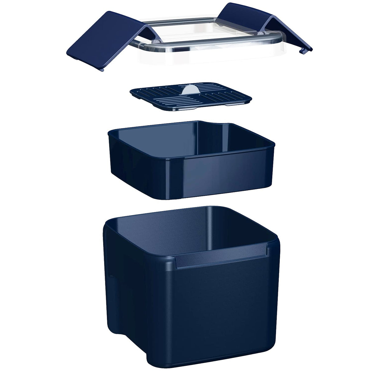 Lustroware Lunch Box Deep Type 610ml Easy Care Navy