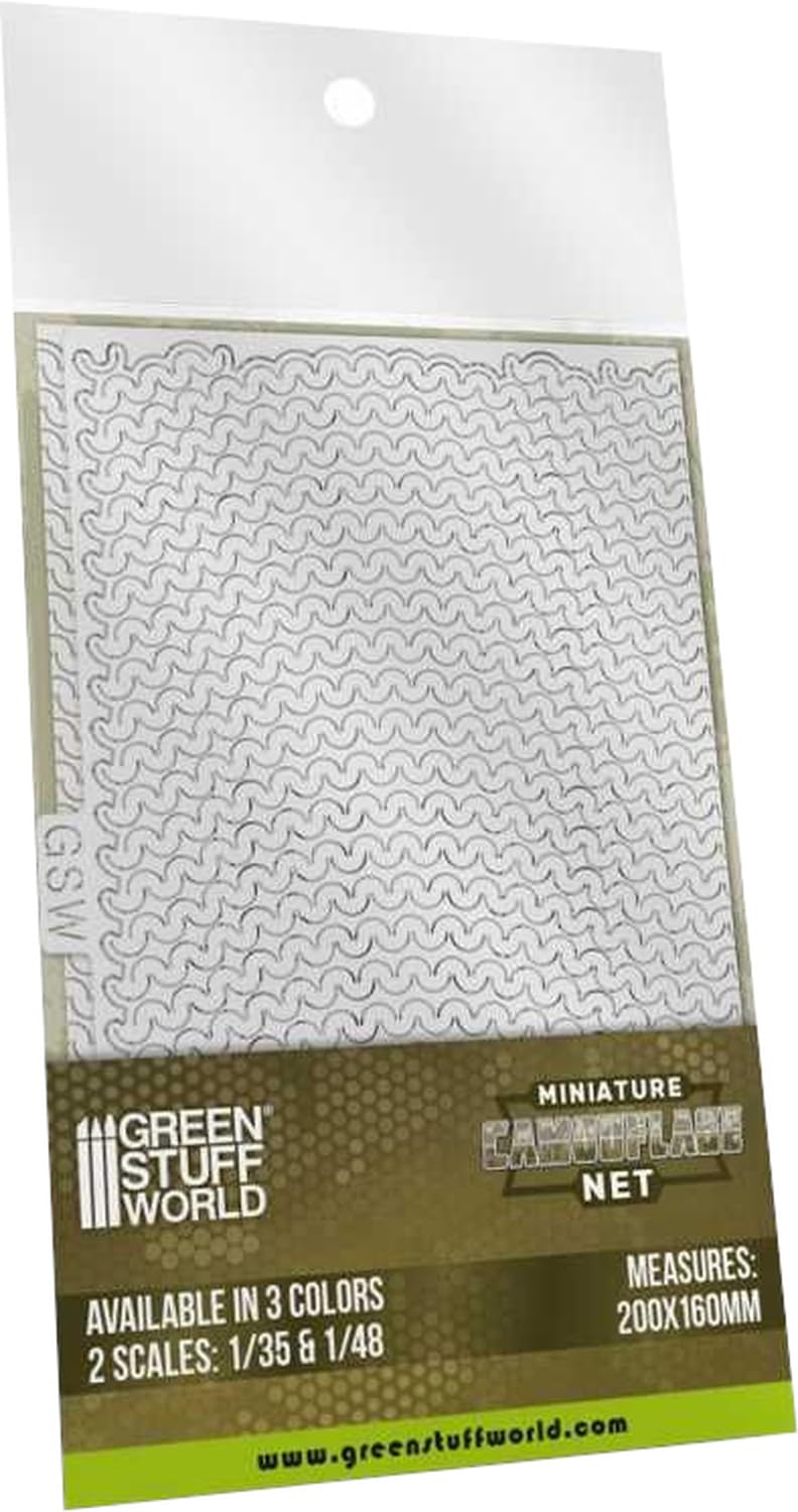 Green Staff World 1/35 Miniature Camouflage Net White Model Kit Part