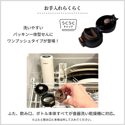 TIGER Stainless Steel Water Bottle 500ml with One-Push Design