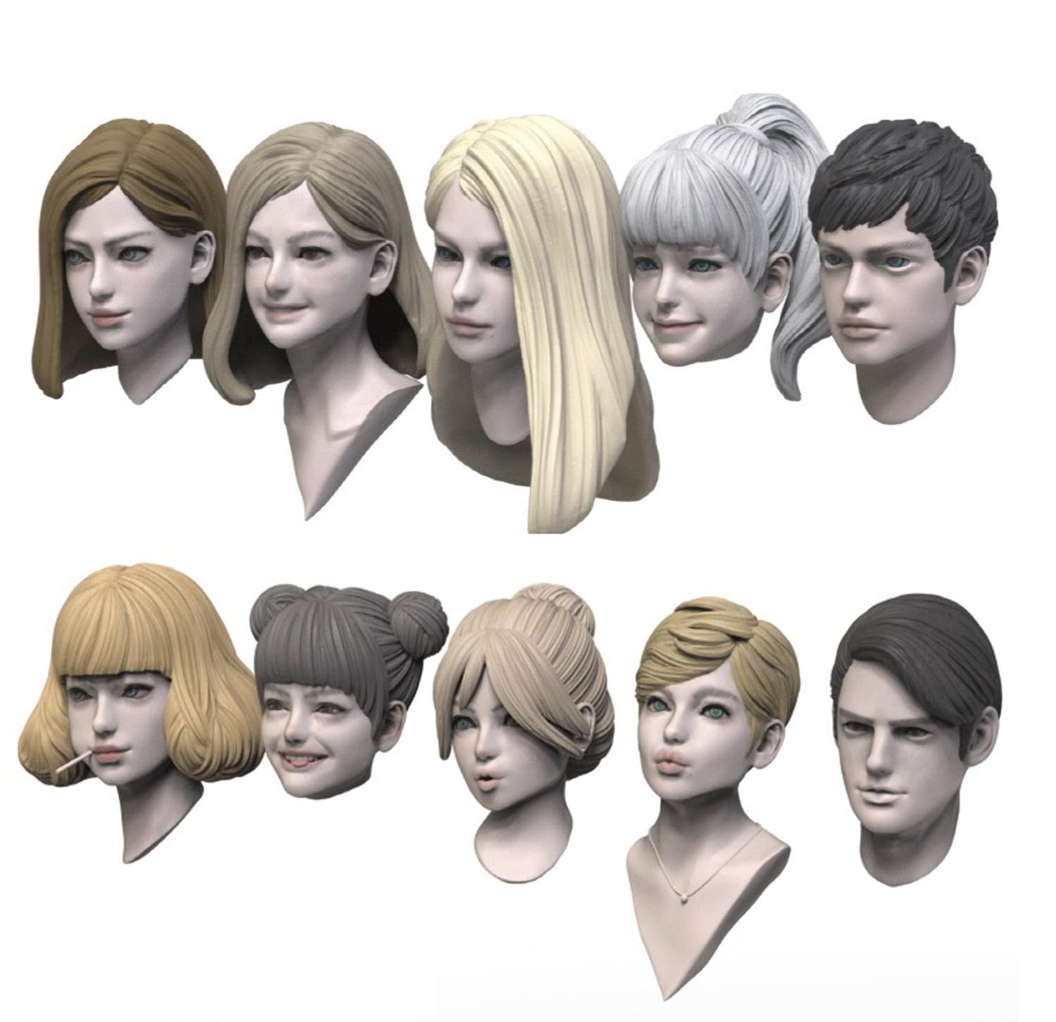 Tori Factory Modern Head Set 1/35 Scale 10 Pieces for Model Kits