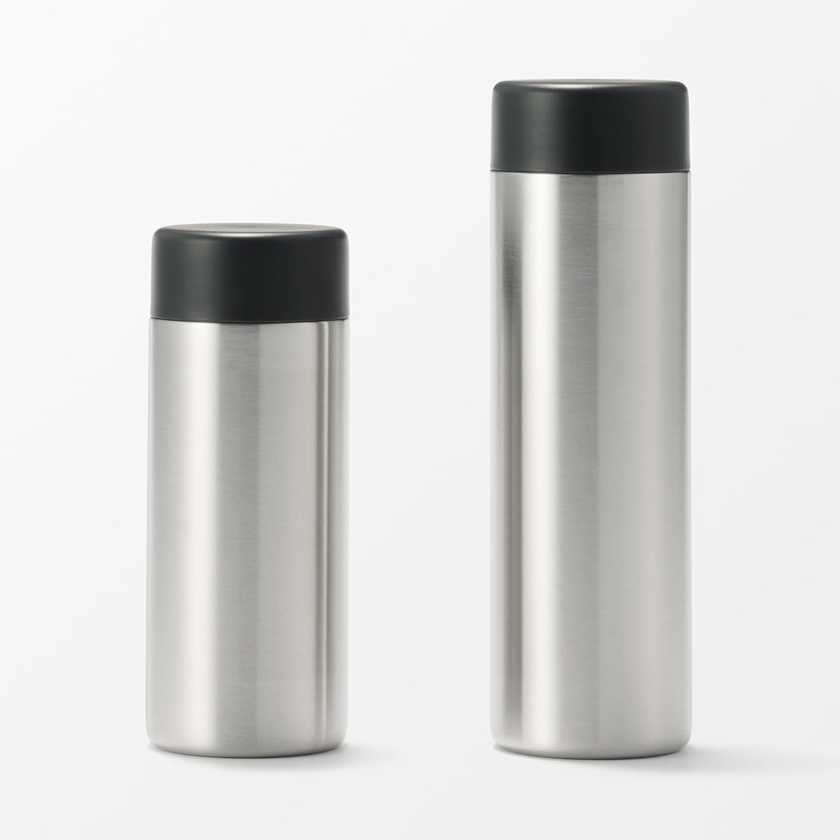 MUJI Vacuum Insulated Bottle Flat Type 500mL for Hot and Cold Beverages