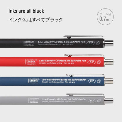 Nitoms STALOGY Oil-Based Ballpoint Pen 0.7mm Low Viscosity Red