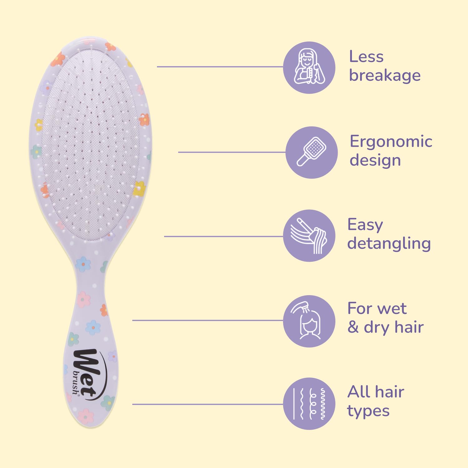 Wet Brush Original Detangler Disney Hello Daisy for Effortless Styling