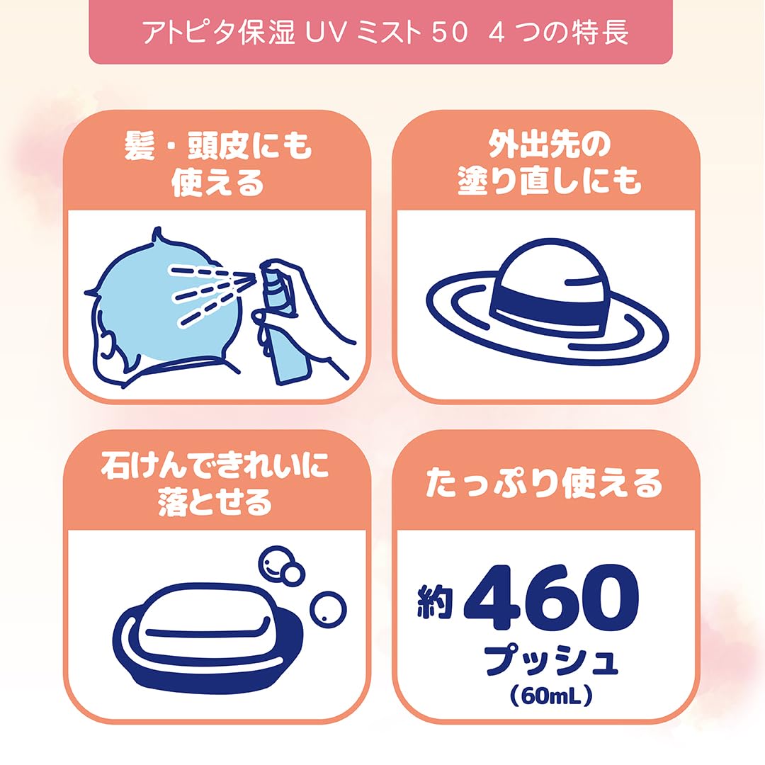 Atopita Moisturizing UV Mist 50ml for Japanese Skincare