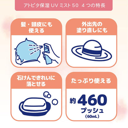 Atopita Moisturizing UV Mist 50ml for Japanese Skincare