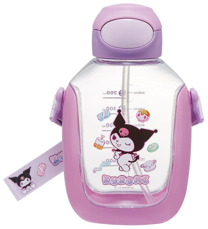 Skater One Push Straw Bottle with Shoulder Belt 780ml for Everyday Use