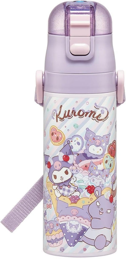 Skater Kids Water Bottle 470ml with Sanrio Kuromi Design
