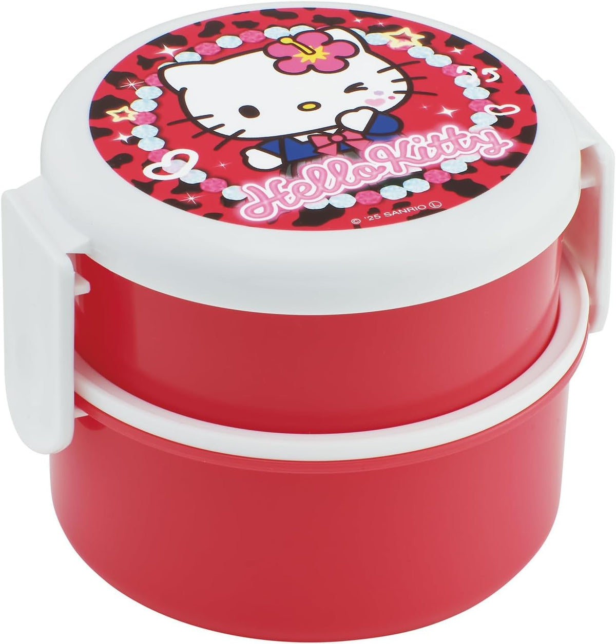 スケーター(Skater) 弁当箱 丸型 ランチボックス 500ml 2段 フォーク付 日本製 サンリオ ハローキティ スクール ONWR1-A