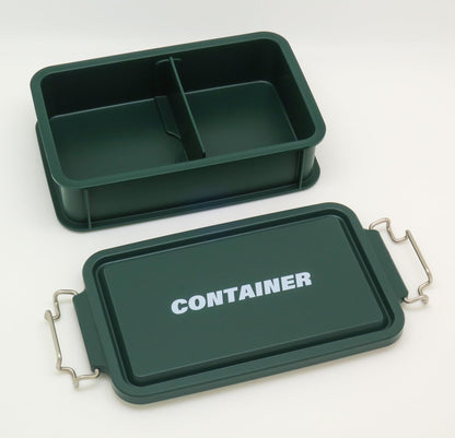 OSK Container Lunch Box with Dividers 750ml Green Made in Japan