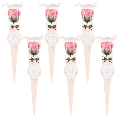 Q-FLA Bath Soak Soap Flower Bouquet Set of 6 for Gifts
