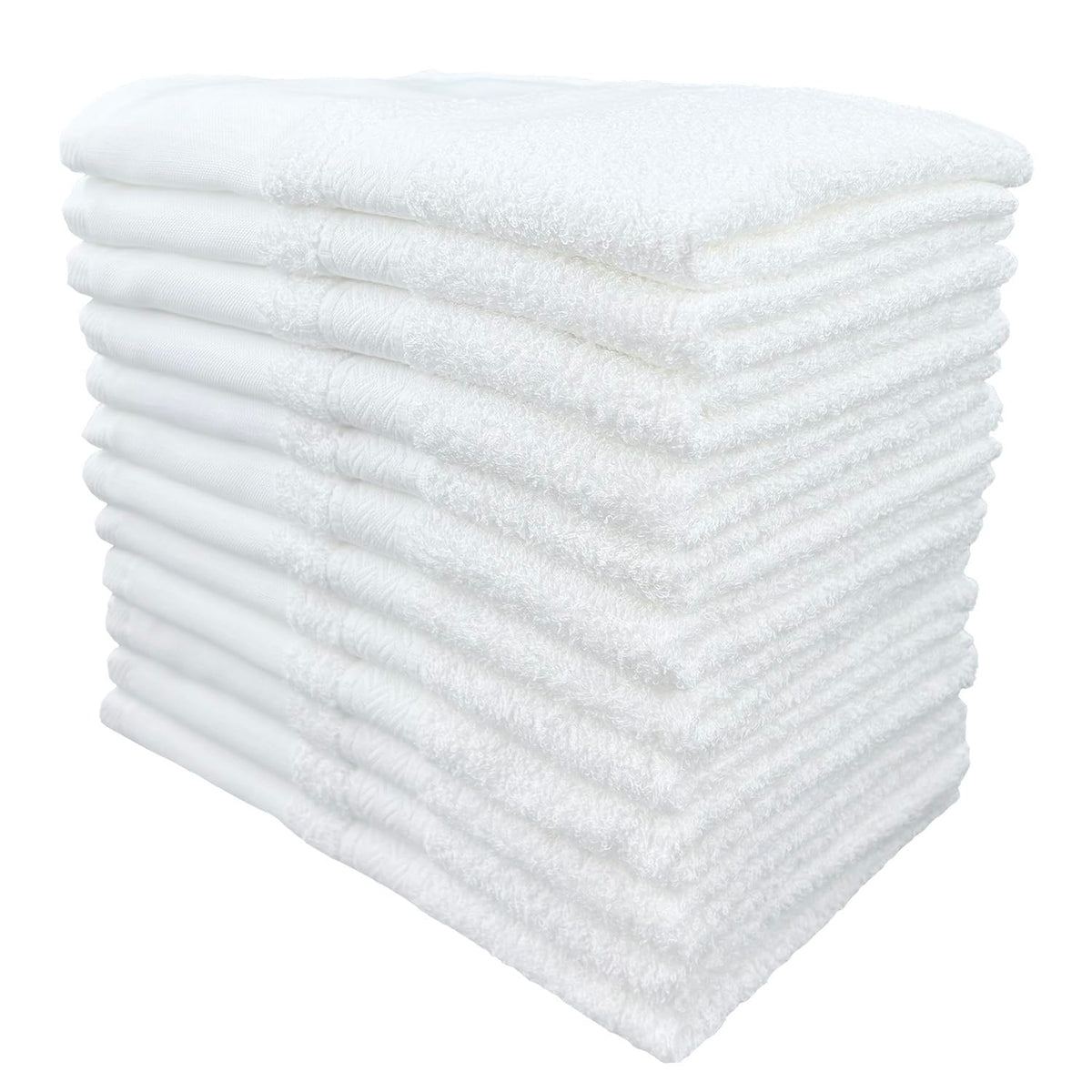 Senshu Towel Thick White Towels Set of 12 Made in Japan 34x100cm