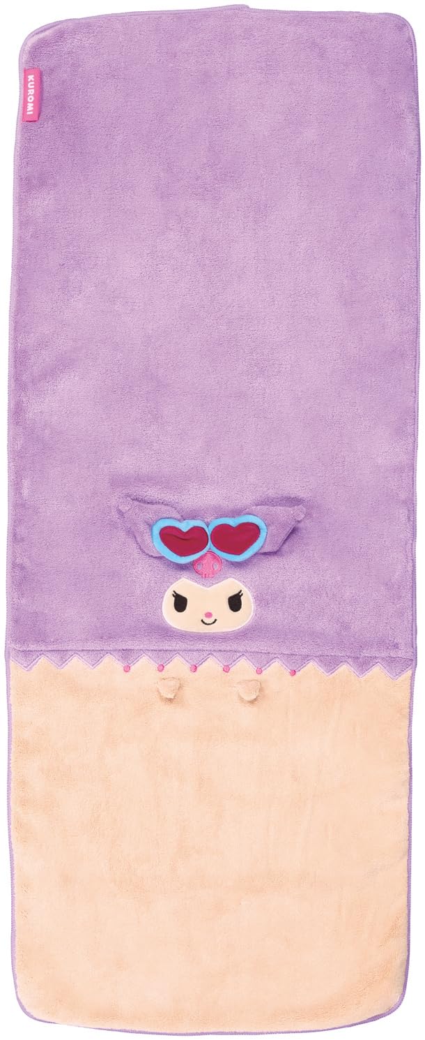 Skater Hair Drying Towel 40x100cm Quick-Dry Sanrio Kuromi Design
