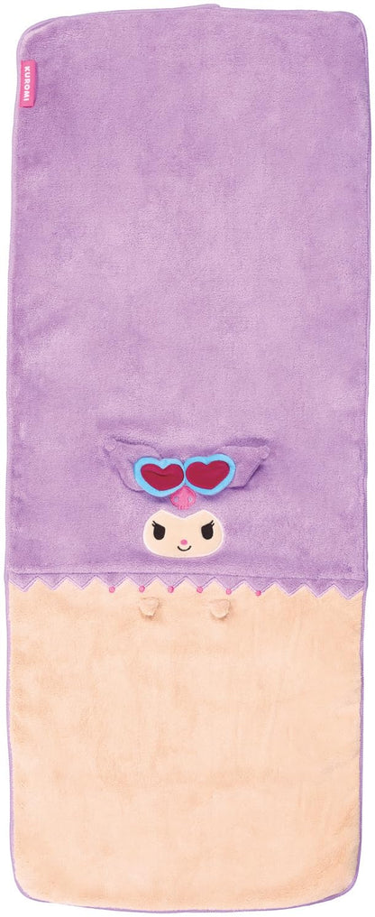 Skater Hair Drying Towel 40x100cm Quick-Dry Sanrio Kuromi Design