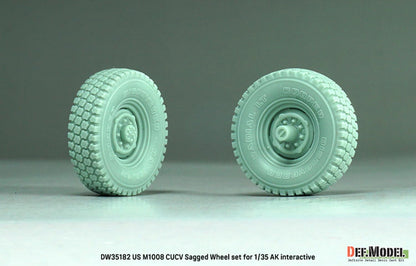 DEF.MODEL 1/35 Scale Model Tire Set for M1008 CUCV Vehicles
