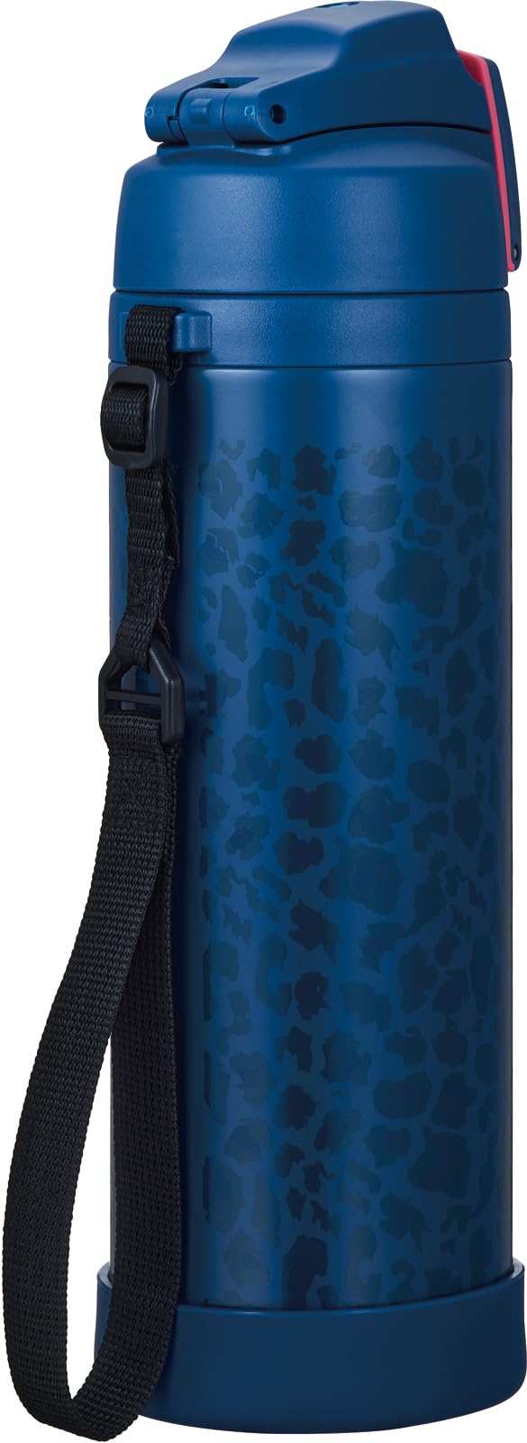 THERMOS Vacuum Insulated Sports Bottle with Strap 1L Navy Pink
