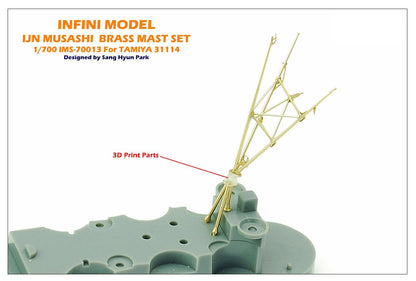Infini Model 1/700 Scale Brass Mast Set for Japanese Battleship Musashi