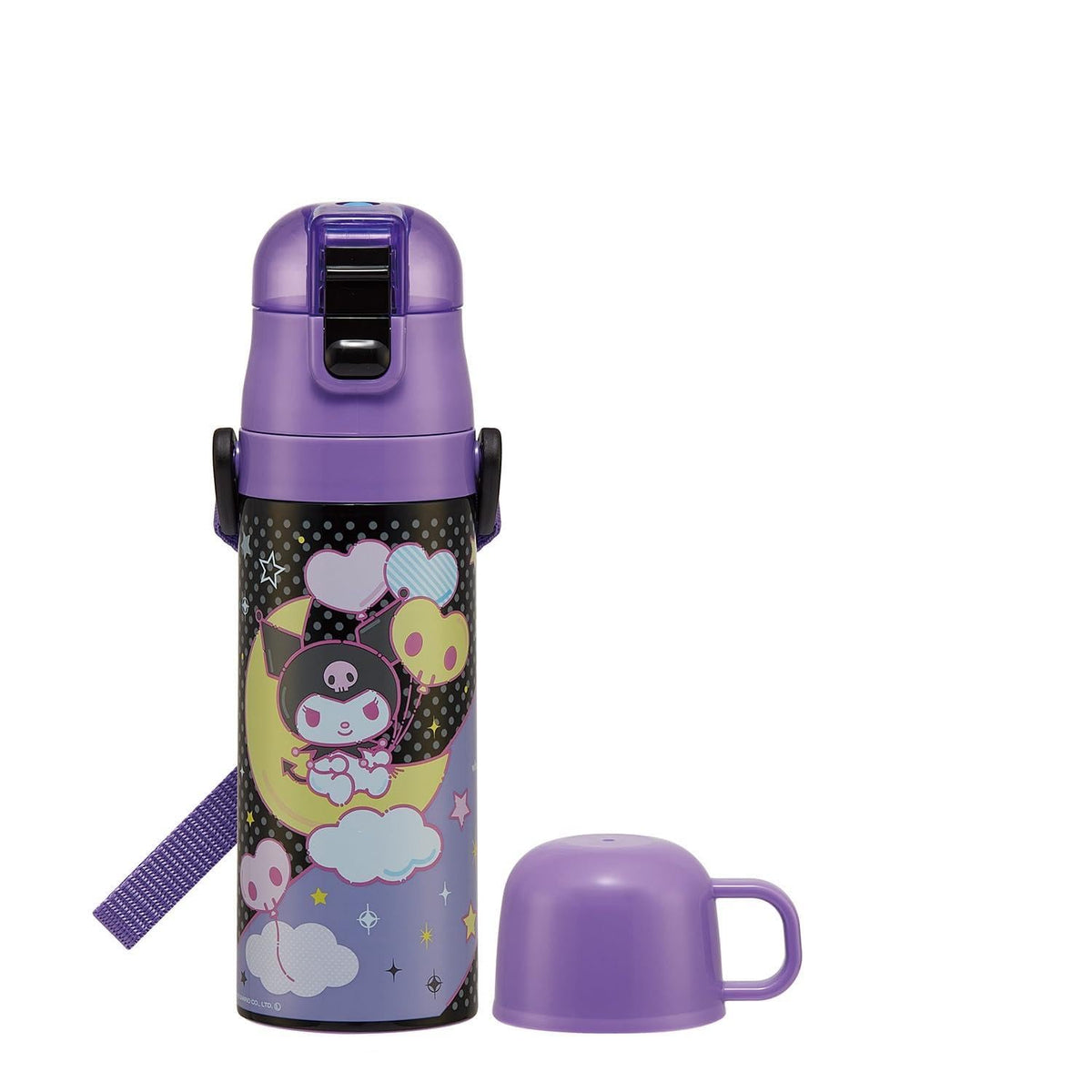 Skater Kids Water Bottle 2-Way Design 470ml Stainless Steel