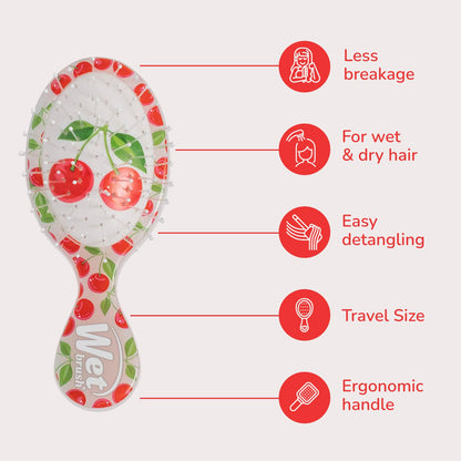 Wet Brush Mini Detangler Tutti Frutti Cherry for Effortless Styling