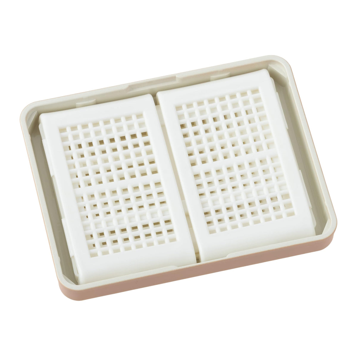 Mitani Bento Box Sandwich Case Beige Compact Design 13x10x7cm