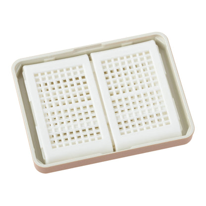 Mitani Bento Box Sandwich Case Beige Compact Design 13x10x7cm