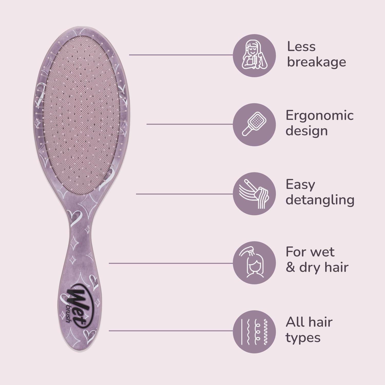 Wet Brush Original Detangler Disney Love Stitch &amp; Angel Hair Brush