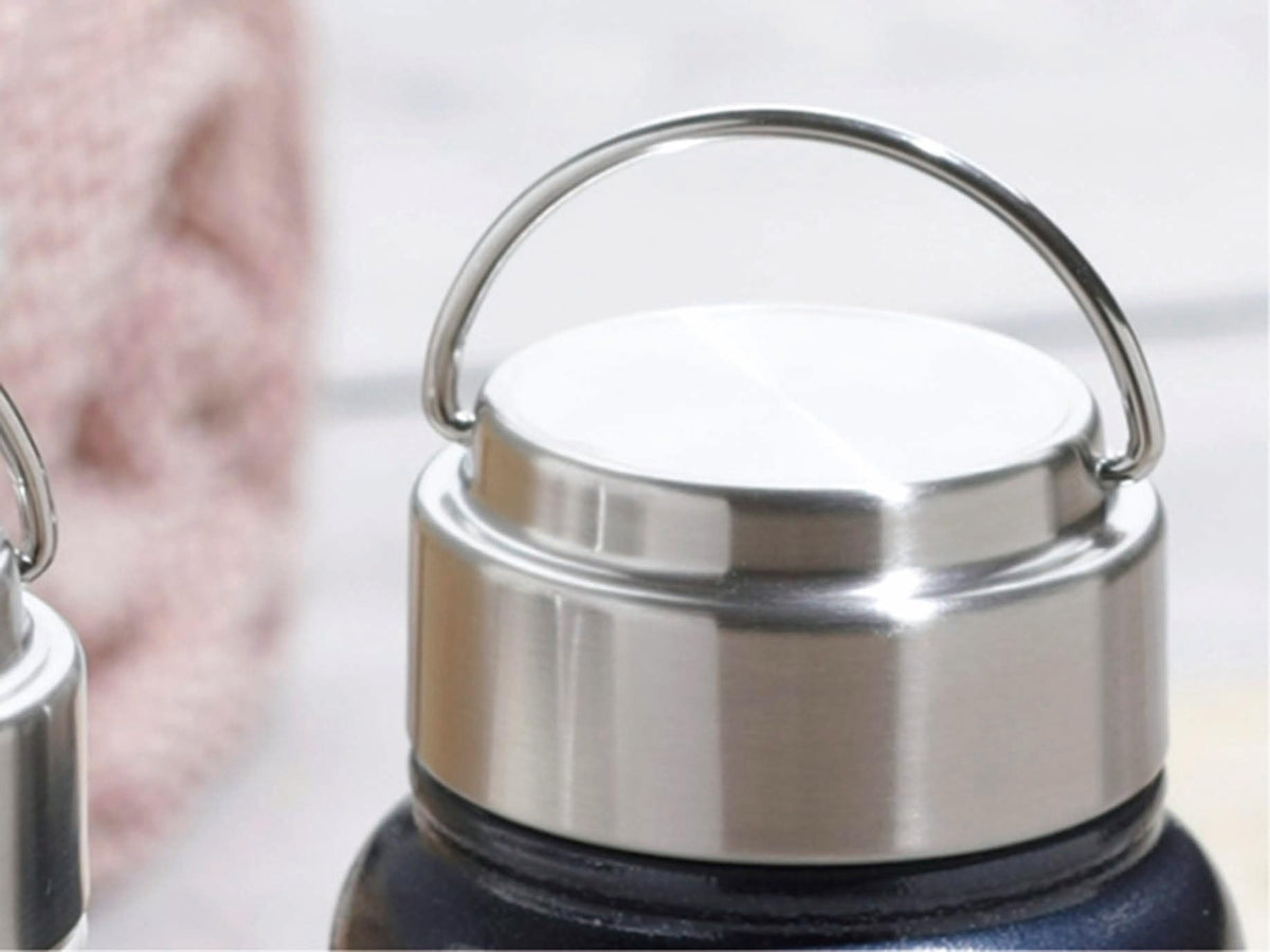 Kakusee Vacuum Insulated Water Bottle 700ml Navy with Handle