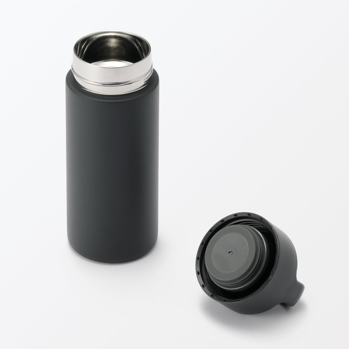MUJI Vacuum Insulated Bottle with Handle 350mL Black