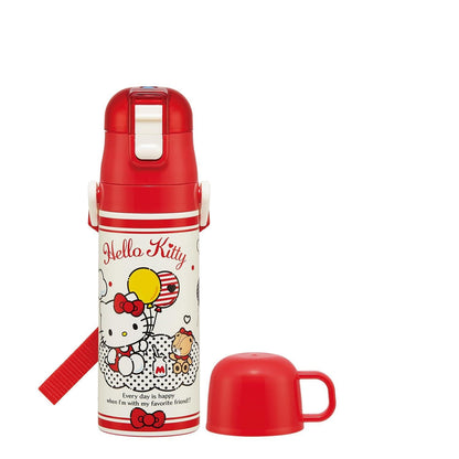 Skater Kids Water Bottle 2-Way with Hello Kitty Design 470ml