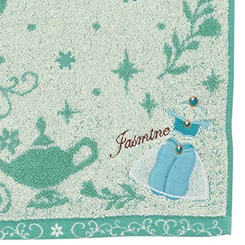 Marushin Face Towel Disney Aladdin Green Dress Cotton 34x80cm