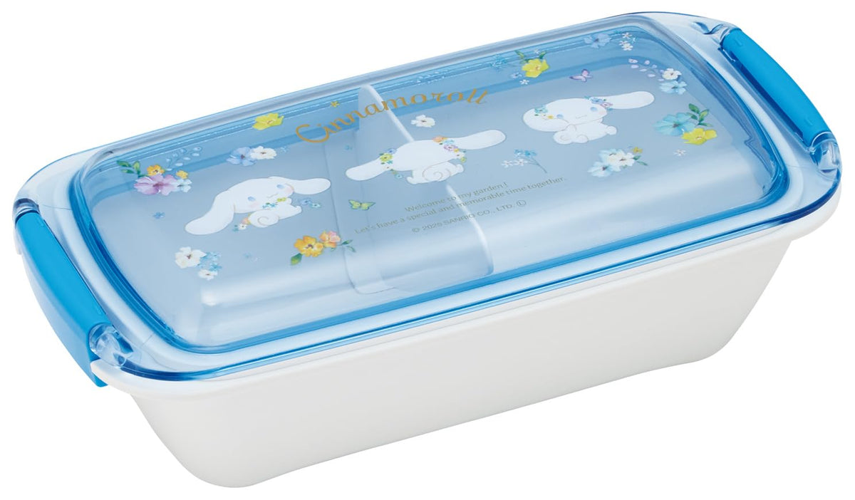 スケーター(Skater) 弁当箱 バイオマス 洗いやすい ランチボックス 1段 530ml ふんわり盛れる ドーム型フタ 食洗機対応 レンジ対応 日本製 サンリオ シナモロール パステルビビットな水彩花柄 女の子 PTLB6B-A